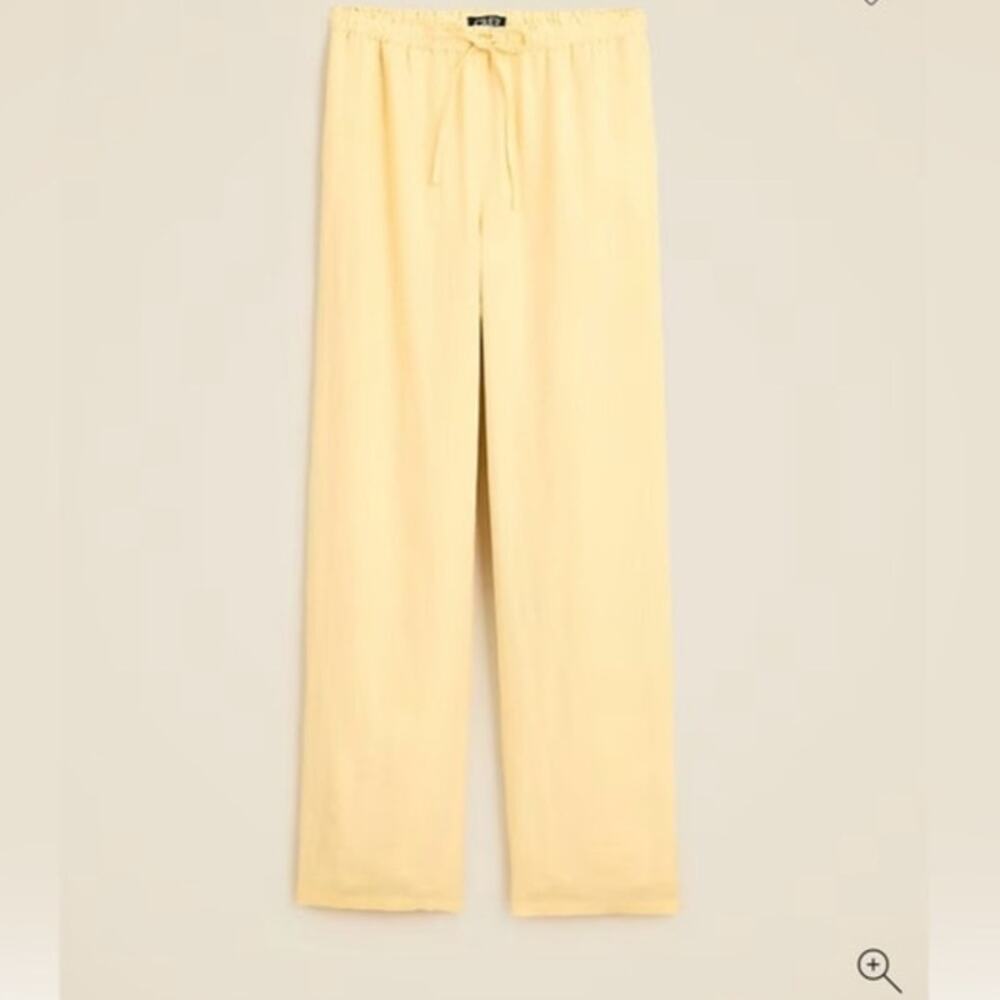 NWT J. Crew Soleil Pant In Linen Yellow XS - Picture 3 of 11